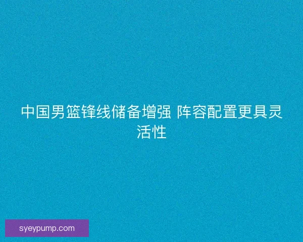 中国男篮锋线储备增强 阵容配置更具灵活性 中国男篮锋线储备增强 阵容配置更具灵活性